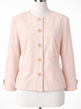 Tabi Blush Pink Jacquard Blazer Jacket